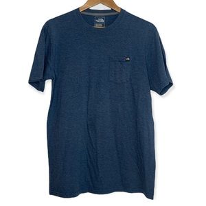 The North Face Mens Blue Classic Fit Short Sleeve Shirt Size Medium